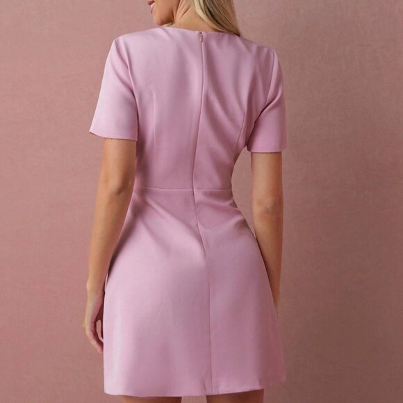 Pink Romantic Women's Mini Dress - Picture 2 of 7